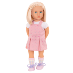 DOLL W/ OVERALL DRESS, NATY