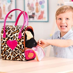 LEOPARD PLUSH GLAM BAG & PUG